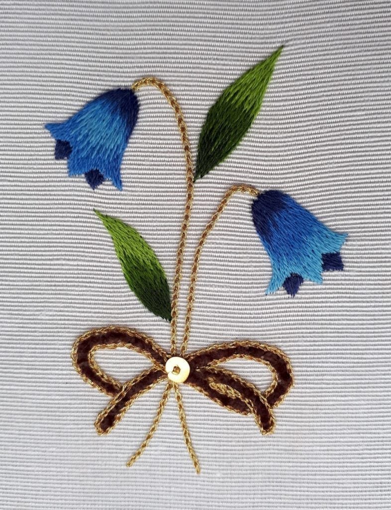 silk shading course at the Royal school of needlework