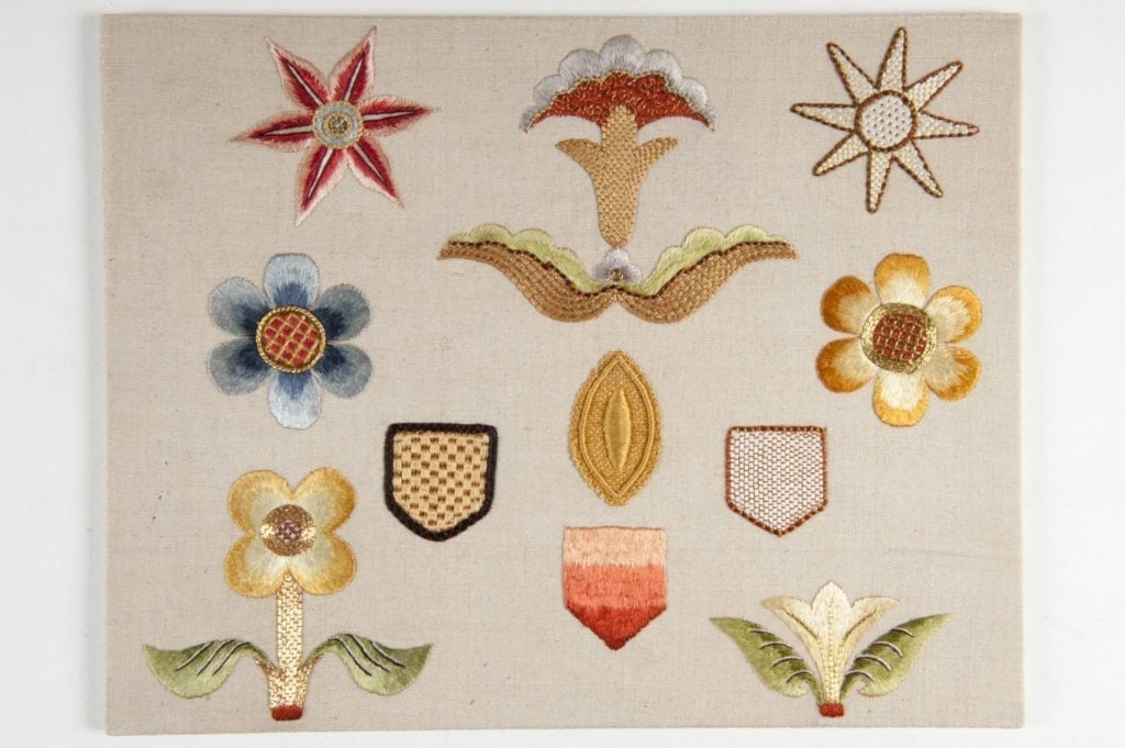 goldwork and silk shading pieces
