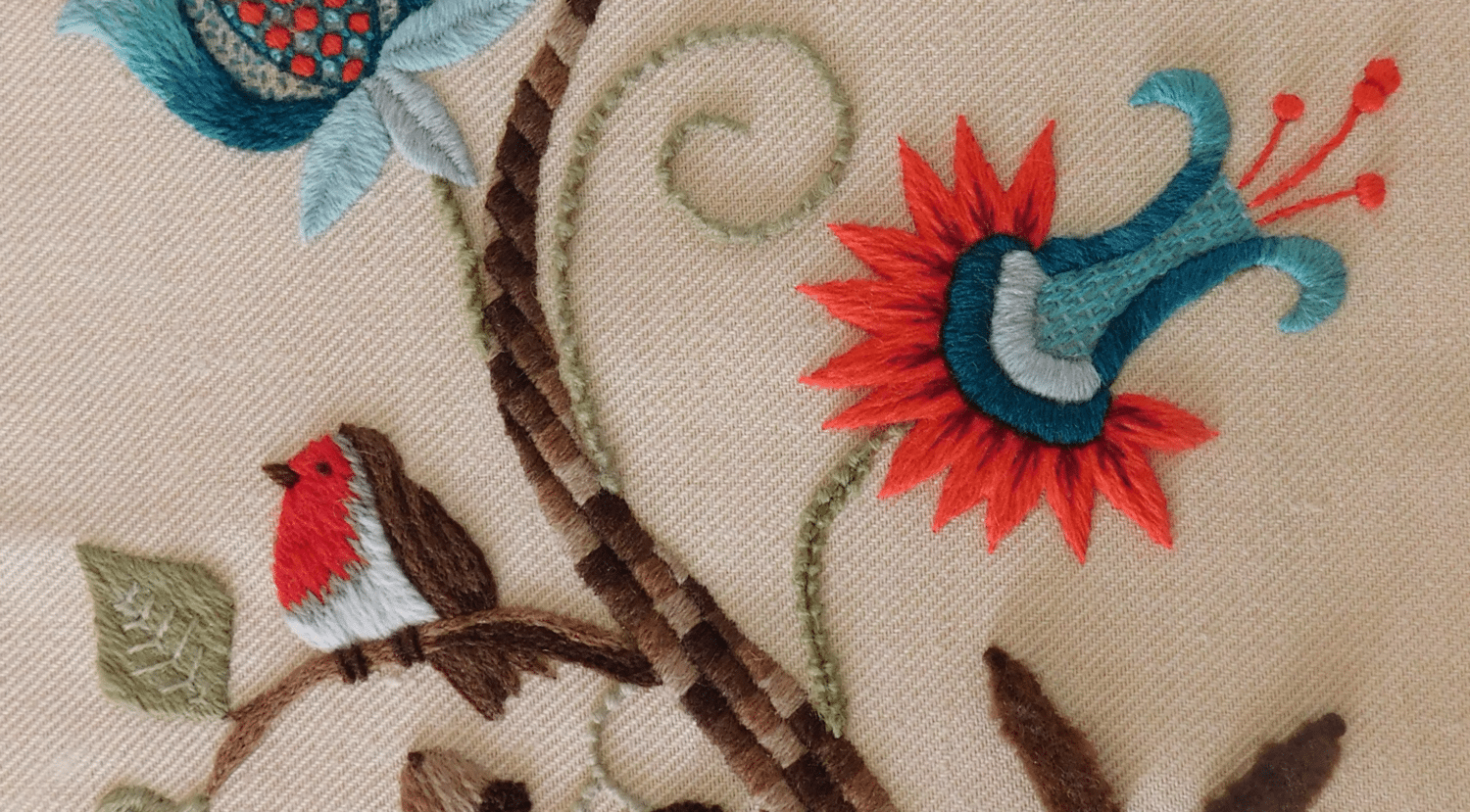 Jacobean crewelwork technique courses